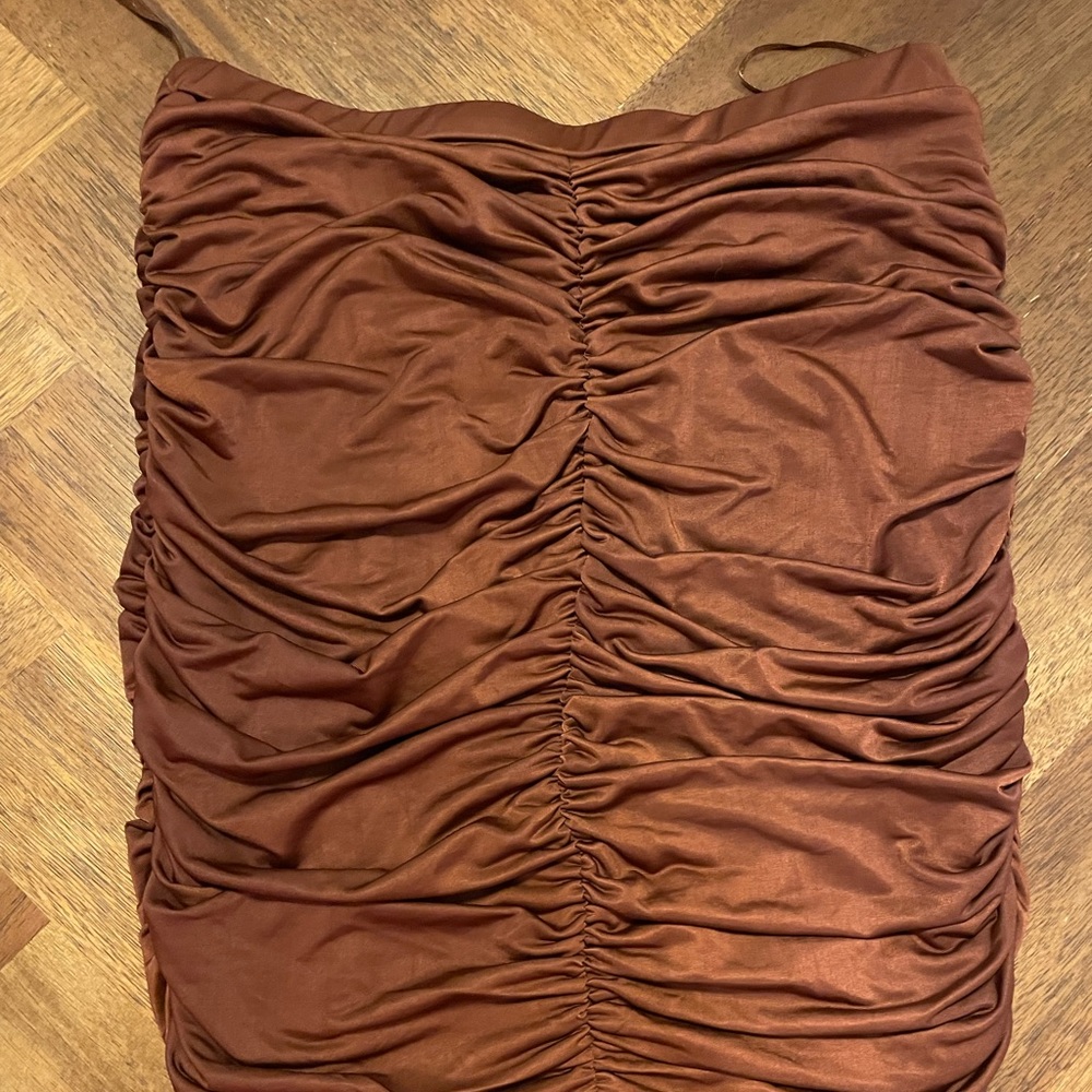 Brown mini skirt